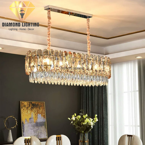 DIAMOND LIGHTING ĐÈN CHÙM PHA LÊ NGANG CAO CẤP HIỆN ĐẠI VÀNG - DCCC 2251