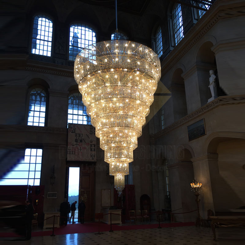 DIAMOND LIGHTING ĐÈN CHÙM PHA LÊ CAO CẤP HIỆN ĐẠI VÀNG TRẮNG - DTTT 8823