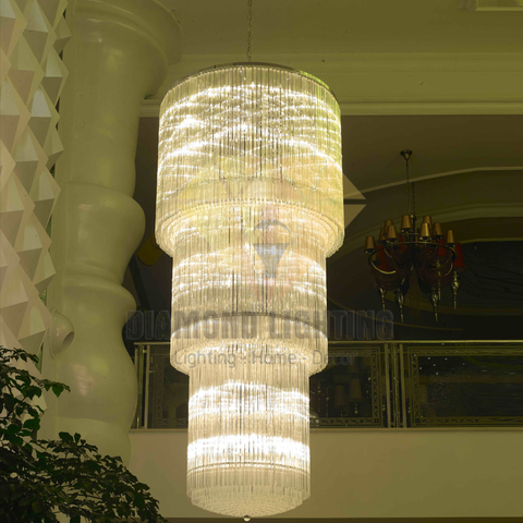 DIAMOND LIGHTING ĐÈN CHÙM PHA LÊ CAO CẤP HIỆN ĐẠI TRẮNG - DTTT 8825