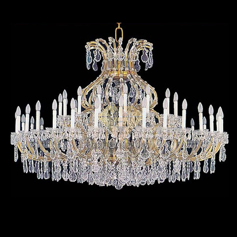 DIAMOND LIGHTING ĐÈN CHÙM NẾN PHA LÊ LUXURY CỔ ĐIỂN VÀNG TRẮNG - CN 075H