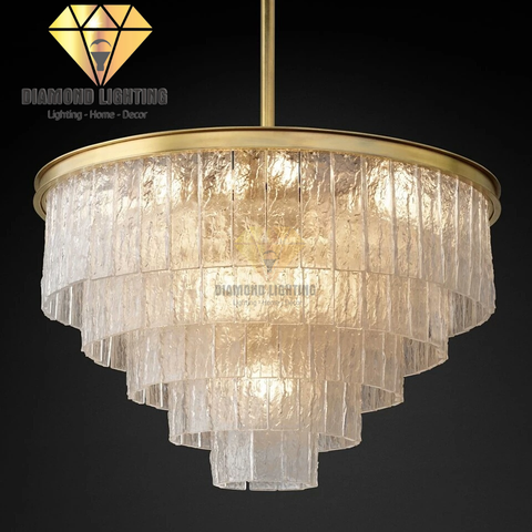 DIAMOND LIGHTING ĐÈN CHÙM PHA LÊ CAO CẤP HIỆN ĐẠI VÀNG TRẮNG - DCCC 2218