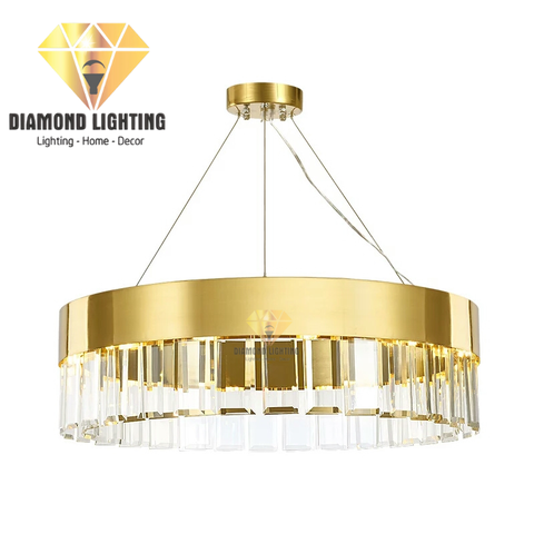 DIAMOND LIGHTING ĐÈN CHÙM RING PHA LÊ HIỆN ĐẠI VÀNG TRẮNG - DCCC 2259