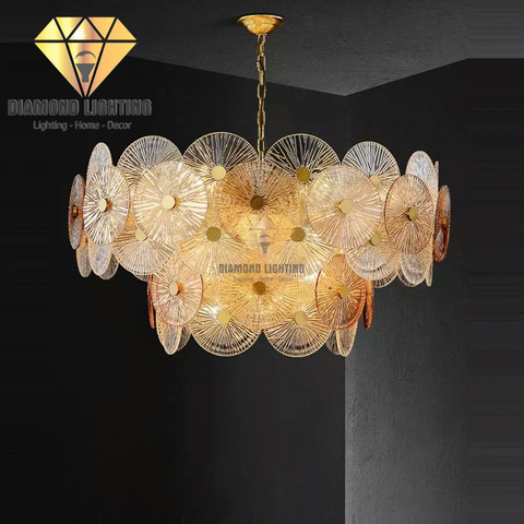 DIAMOND LIGHTING ĐÈN CHÙM PHA LÊ CAO CẤP HIỆN ĐẠI VÀNG TRẮNG - DCCC 2221