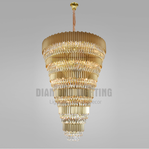 DIAMOND LIGHTING ĐÈN CHÙM PHA LÊ GOD HIỆN ĐẠI VÀNG - DTTT 8836