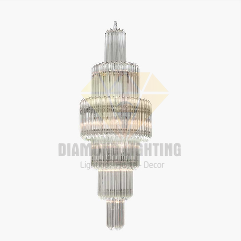 DIAMOND LIGHTING ĐÈN CHÙM PHA LÊ CAO CẤP HIỆN ĐẠI TRẮNG - DTTT 8827