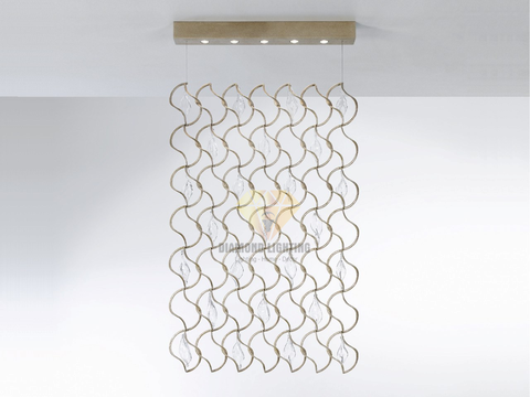 DIAMOND LIGHTING ĐÈN CHÙM PHA LÊ SERIPS LUXURY HIỆN ĐẠI VÀNG TRẮNG - DCSR 948