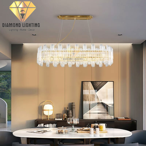 DIAMOND LIGHTING ĐÈN CHÙM PHA LÊ DÀI HIỆN ĐẠI VÀNG TRẮNG - DCCC - 2201