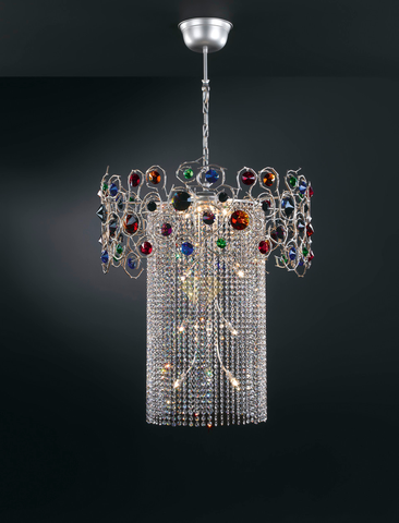 DIAMOND LIGHTING ĐÈN CHÙM SERIP PHA LÊ HIỆN ĐẠI BẠC - DCSR 953