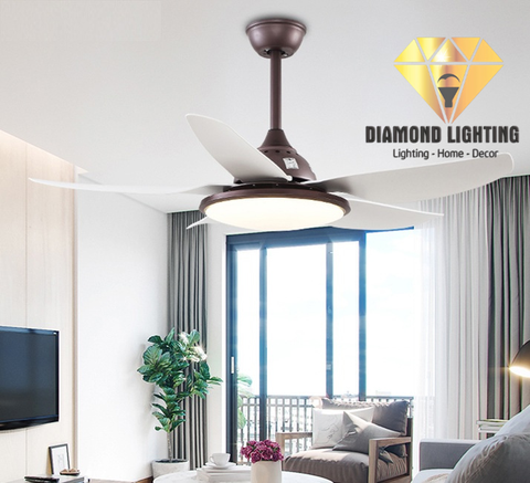 QUẠT TRẦN ĐÈN 5 CÁNH ABS HIỆN ĐẠI - QT 6N86