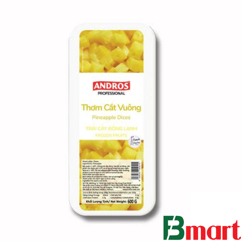 Dứa cắt vuông đông lạnh/ Frozen Pineapple dices 550g