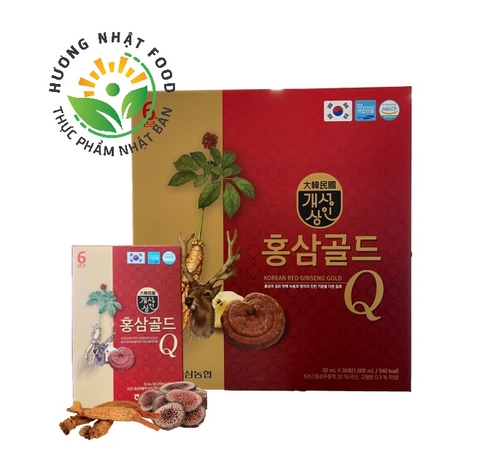 NƯỚC HỒNG SÂM NHUNG HƯƠU Q GOLD KOREA (30 GÓI x 50ML)