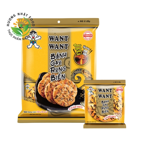 BÁNH GẠO RONG BIỂN 118G WANT WANT (VỊ SỐT CÁ NGỪ BONITO)