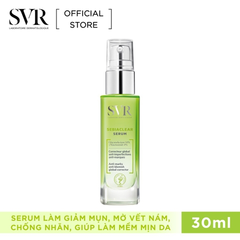 Serum giúp giảm mụn, thông thoáng lỗ chân lông, mềm mịn da SVR Sebiaclear Serum 30ml