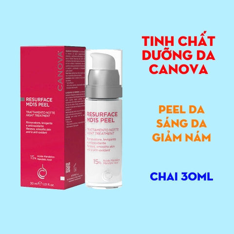 Tinh chất dưỡng da Canova Resurface MD 15 Peel Night Treatment 30ml - làm sáng da, tẩy da chết, chống lão hóa