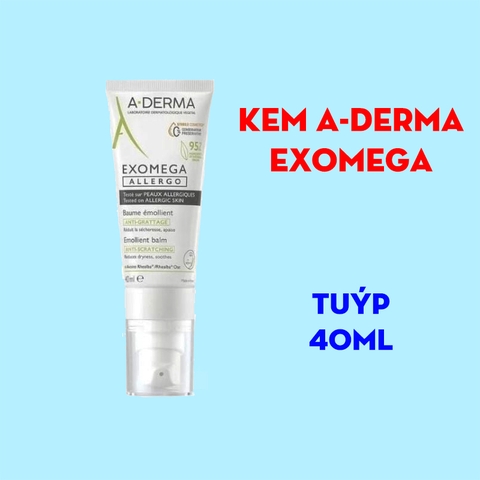 Kem giảm ngứa, khô da cơ địa A-derma Exomega Allergo Emollient Balm 40ml
