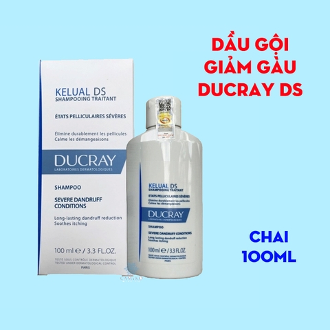Dầu Gội Giảm Gàu Nặng Ducray Kelual DS Shampoo 100ml - Giảm Sừng, Ngứa, Đỏ Da Đầu