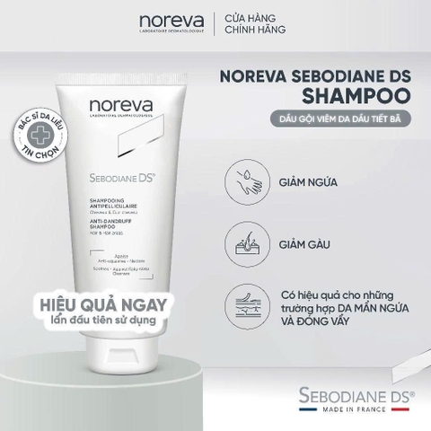 Dầu gội Noreva Sebodiane DS Anti Dandruff Shampoo 150ml - Giảm gàu, giảm ngứa