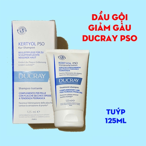 Dầu Gội Giảm Gàu Mảng Giảm Ngứa Ducray Kertyol PSO Treatment Shampoo 125ml