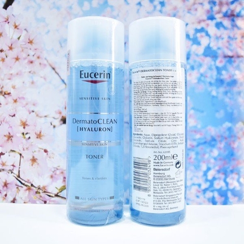 Nước hoa hồng cho da nhạy cảm Eucerin DermatoClean Clarifying Toner 200ml