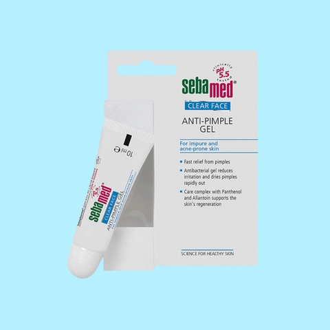 Gel giảm mụn Sebamed pH5.5 Clear Face Anti Pimble Gel 10ml - làm dịu da, mờ thâm do mụn