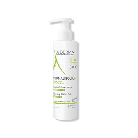 Gel làm sạch dịu nhẹ A-DERMA Dermalibour+ Foaming Cica gel 250ml - cho da kích ứng, khô hay rỉ dịch