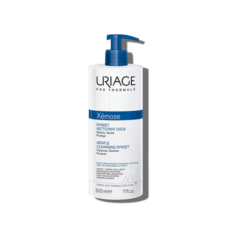 Gel tắm rửa mặt Uriage Xemose Syndet Nettoyant Doux 500ml - da khô, da cơ địa, chàm