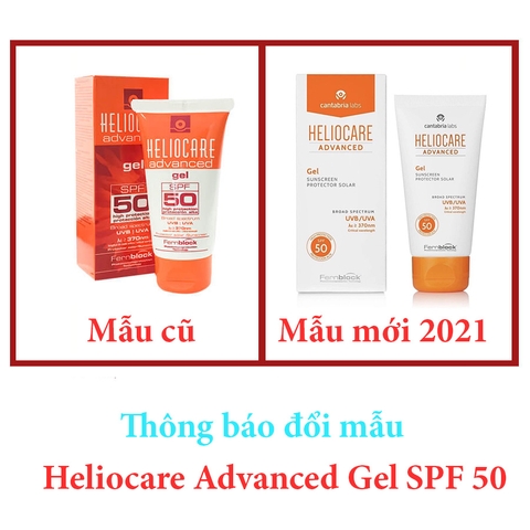 Gel chống nắng dành cho da nhờn mụn Heliocare Advanced Gel SPF 50 (50ml)