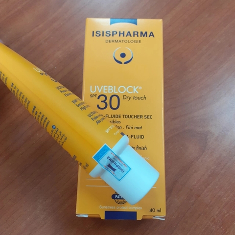 Kem chống nắng không màu dành cho da thường ISIS Pharma Uveblock SPF 30 Dry Touch 40ml