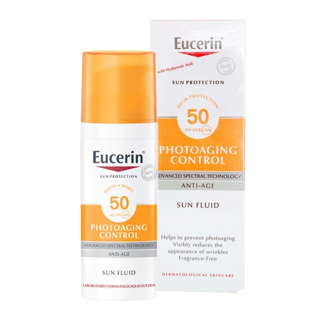 Kem chống nắng giúp  lão hóa Eucerin Sun Fluid Photoaging Control SPF 50 50ml