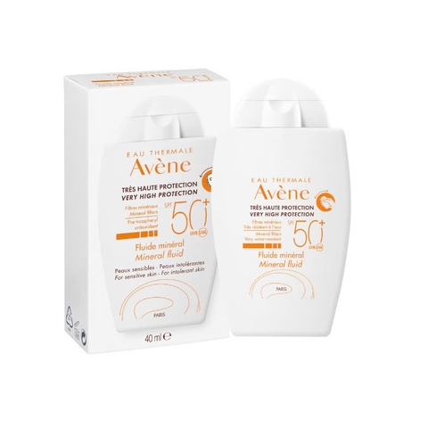 Kem chống nắng Avene Very High Protection Mineral Fluid SPF50+ 40ml - cho da kích ứng