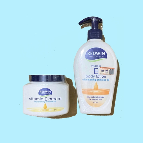 [Tem cty] Kem dưỡng phục hồi Redwin Body Lotion Vitamin E, EPO 300g - cấp và khóa ẩm, tái tạo phục hồi da