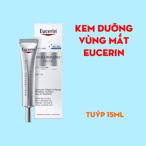 Kem dưỡng vùng mắt Eucerin Hyaluron 3x Fitler Eyes Cream SPF 15 15ml