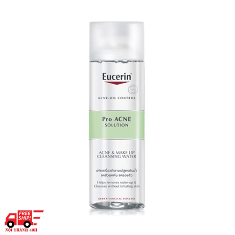 Nước tẩy trang cho da nhờn mụn Eucerin ProAcne Make Up Cleansing Water 200ml