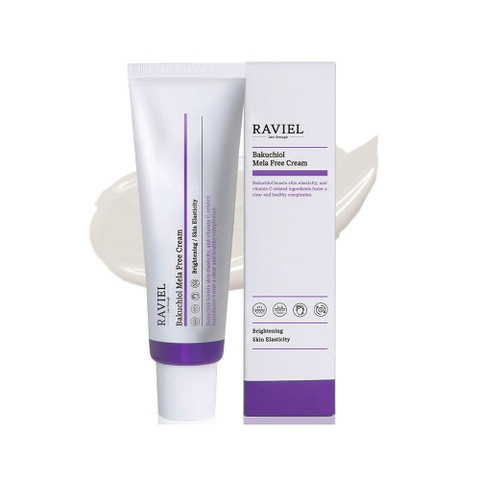 Kem chống lão hóa, giảm nếp nhăn, trẻ hoá da Raviel Bakuchiol Mela Free Cream 50ml