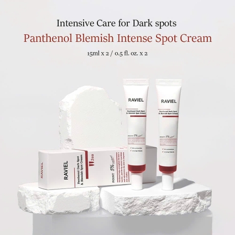 Kem giảm thâm, mụn sưng Raviel Panthenol Acerola Dark Spot Blemish Spot Cream 15ml