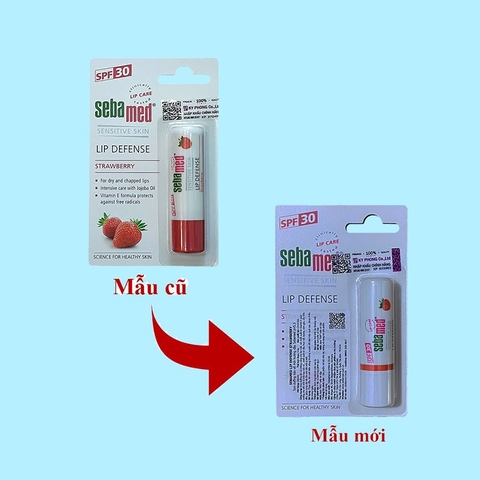 Son dưỡng môi hương dâu Sebamed pH5.5 Sensitive Skin Lip Defense Strawberry 4.8g