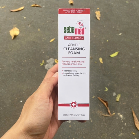 Sữa rửa mặt Sebamed Anti Redness Gentle Cleansing Foam 150ml - làm dịu cho da nhạy cảm, mẩn đỏ