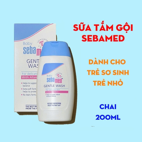Sữa tắm gội dịu nhẹ Sebamed pH5.5 Gentle Wash 200ml - cho trẻ sơ sinh và trẻ nhỏ