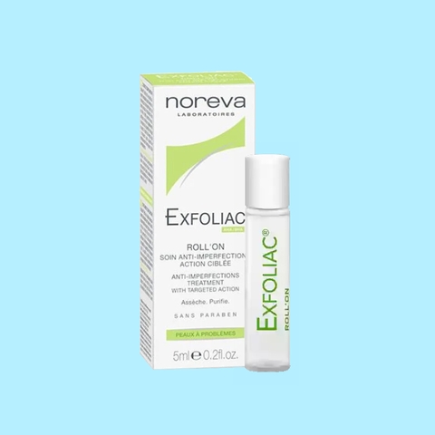 Tinh chất chấm mụn Noreva Exfoliac Roll On Targeted Anti Imperfection Care 5ml - Giảm mụn, Giảm sưng, gom cồi