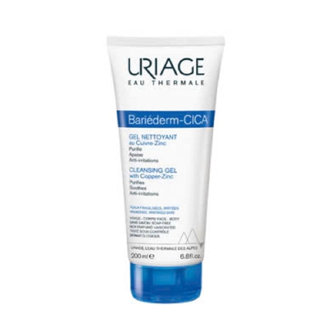 Gel làm sạch cho da kích ứng Uriage Bariederm Cica Gel Nettoyant 200ml
