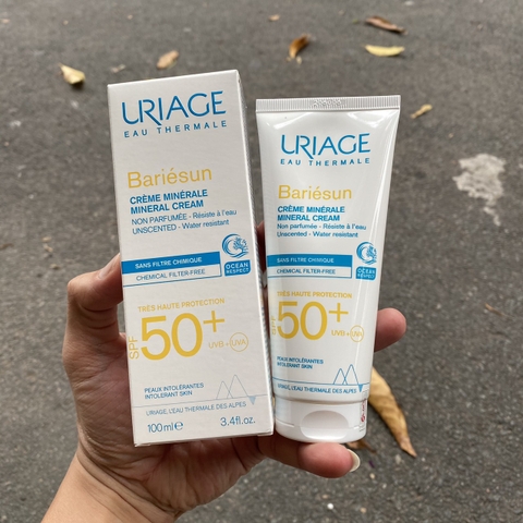 Kem chống nắng Uriage Bariesun SPF 50+ Crème Minerale 100ml - bảo vệ da tối đa