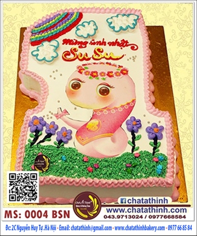 BÁNH SINH NHẬT 1 TUỔI CHO BÉ TUỔI RẮN