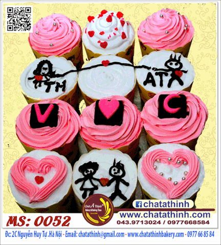 Cup cake tình yêu - Valentine - 0052