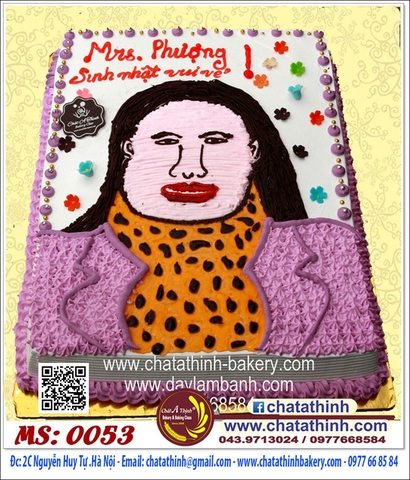 Bánh sinh nhật vẽ chân dung --- 0053