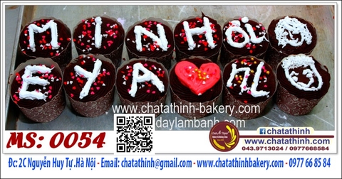 Cup cake tình yêu - chocolate - 0054