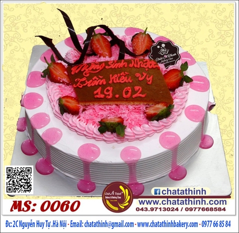 Bánh sinh nhật - Bánh kem chocolate dâu tây - 0060