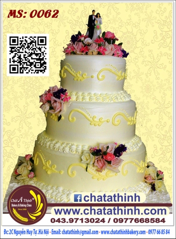 Bánh cưới hoa tươi - 0062