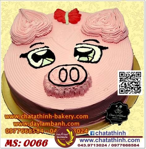 Bánh sinh nhật tiểu thư heo - 0066