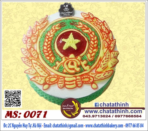bánh sinh nhật logo ngành công an - 0071