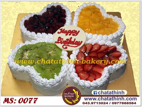 bánh sinh nhật trái tim - 0077